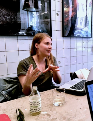 Kerstin explaining a concept